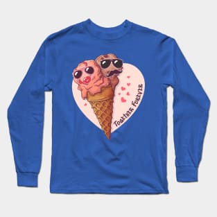 Together Forever Ice Cream Cones Couple Long Sleeve T-Shirt